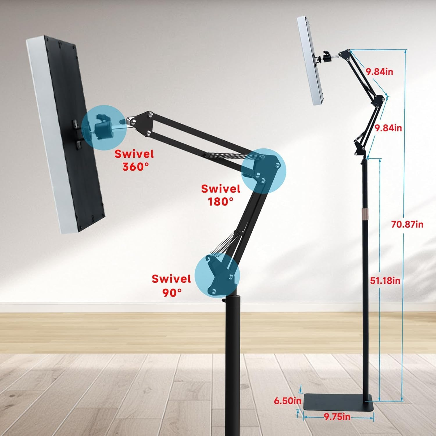 2 in 1 Red Light Device Lamp for Face and Body with Stand, Deep 660Nm and 850Nm Infrared Light Lamp, Red Light Panel for Face, Back, Leg, Waist, Joints image number 6