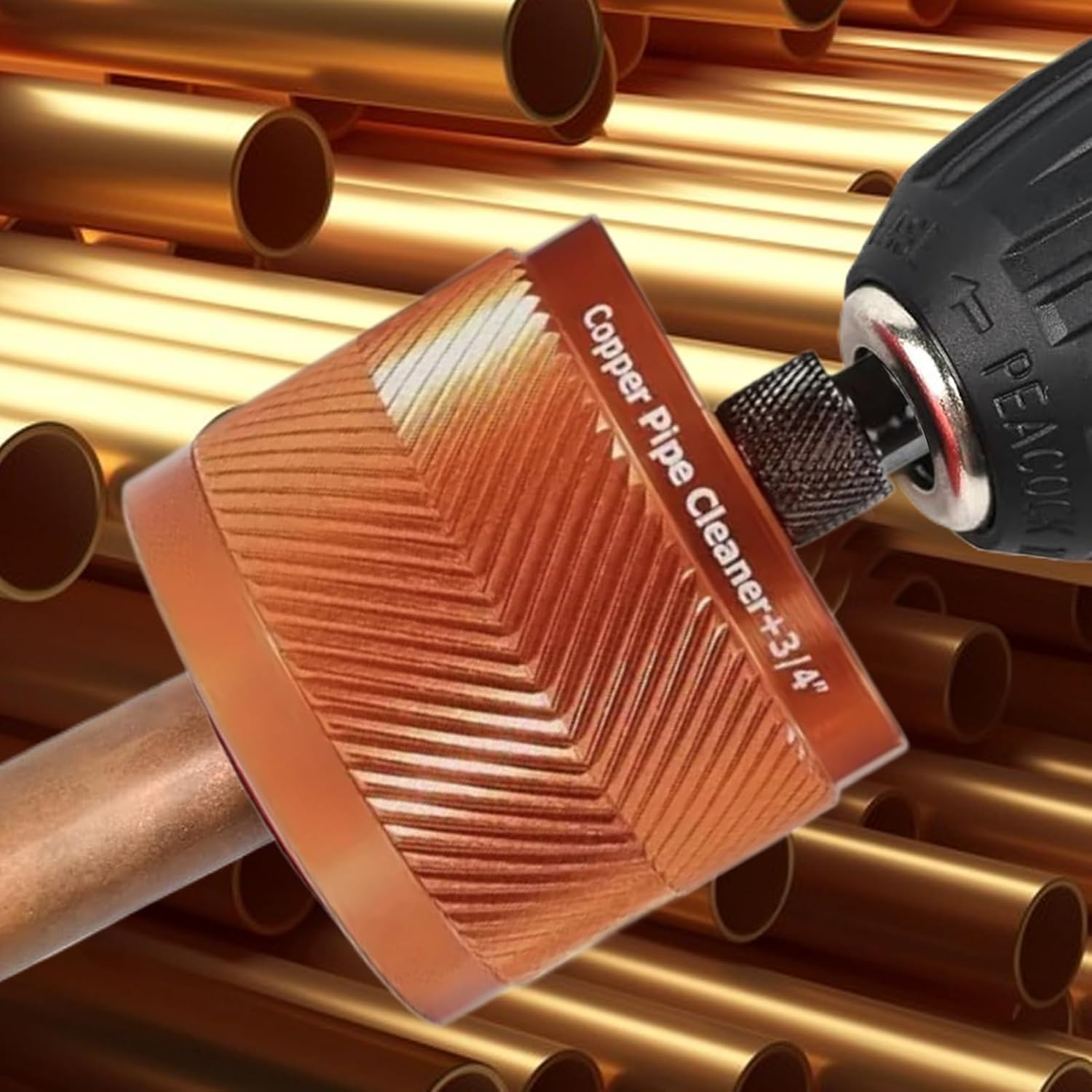 Copper Pipe Cleaner,Plumbing Tools | Professional Replacement Cleaning with Brush for Tubing PVC Conduit Metal image number 6