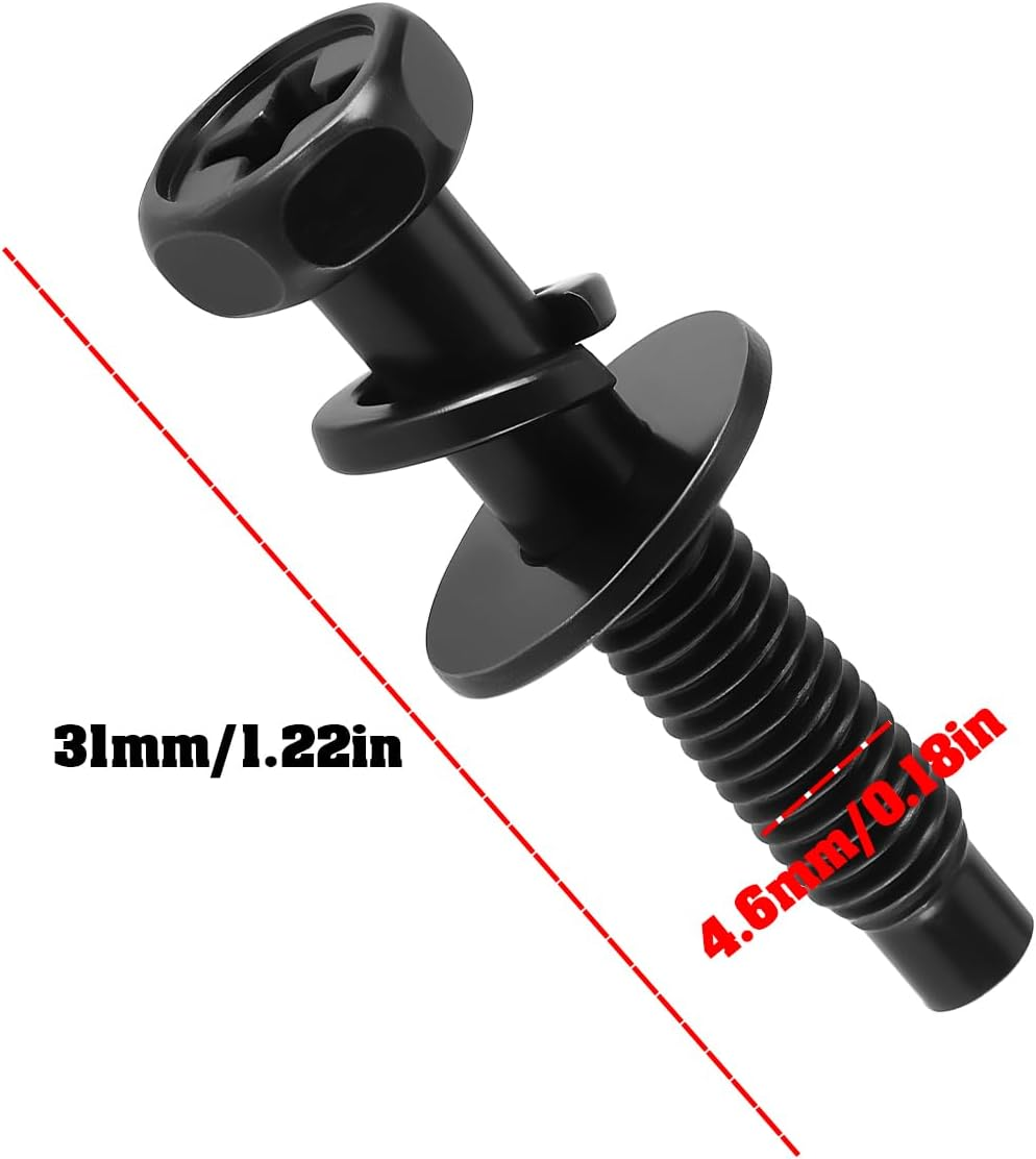 4Pcs Car Engine Air Filter Box Cover Screw 90091-P36-000 Compatible with Honda Accord Civic, 90091-P07-A01 image number 3