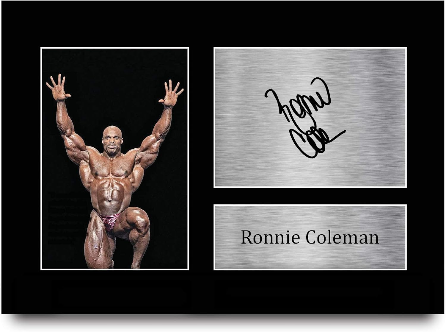 HWC Trading A4 Ronnie Coleman Mr Olympia Gifts Printed Signed Autograph Picture for Body Building Memorabilia Fans - A4