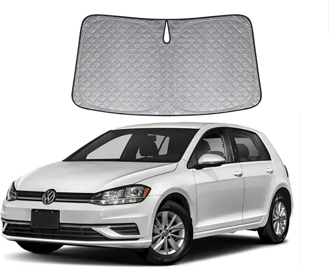OTTO Shade 6 Layers Thick Windscreen Sunshade for Volkswagen Golf 2021-2025 Premium UV Protection Foldable Windshield Sun Visor Heat Shield Cover Make Car Cooler image number 3