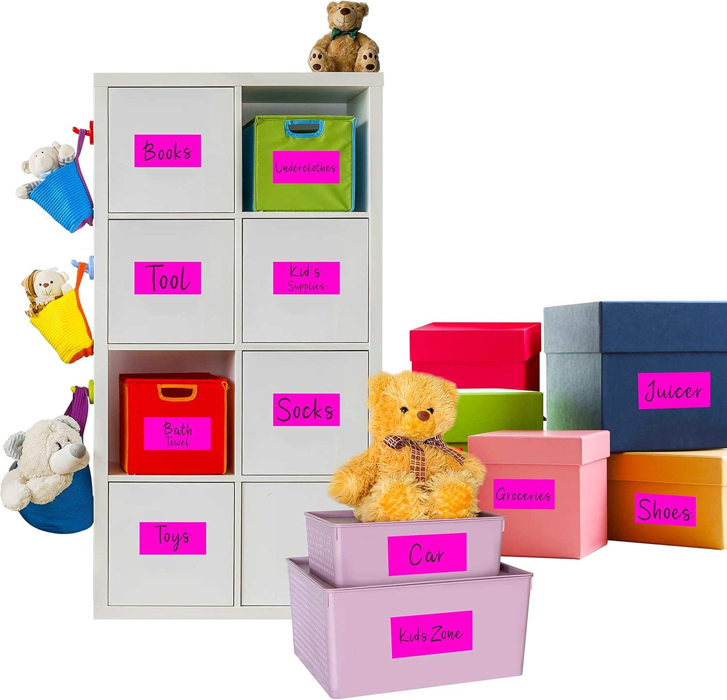 80 Large Size Removable Customizable Blank Labels, Water/Oil/Tear Resistant, No Residue for Home Organization Projects, Bins, Kitchen Storage Containers, Desk Items(6&rdquo;X 4&rdquo;)