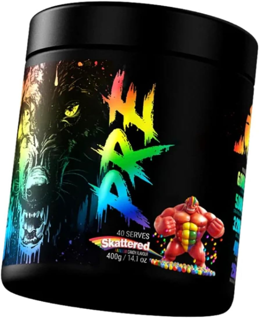 Black Wolf Nutrition Pre 40 Serves Skattered Rainbow Candy Extreme Potency Pre-Workout image number 3
