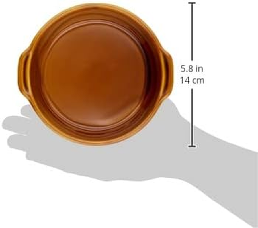 Santo Banko Ware Gratin Dish, for One Person Small, Cocotte, Diameter Approx. 5.9 Inches (15 Cm), Heat Resistant, Ceramic, Oven Safe, Microwave Safe, Dishwasher Safe, Brown, Made in Japan image number 1