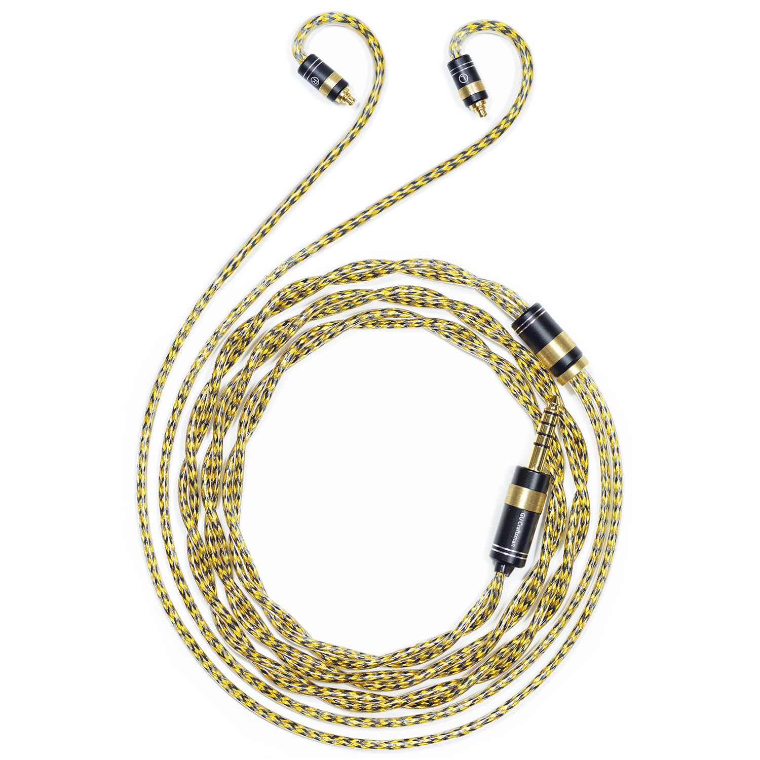 Gucraftsman 6N Silver-Plated OFC with Metal Shielding Layer IEM Cable, In-Ear Monitor Earphone Upgrade Cable for Sennheiser IE200 IE300 IE600 IE900 (4.4Mm Plug) image number 4