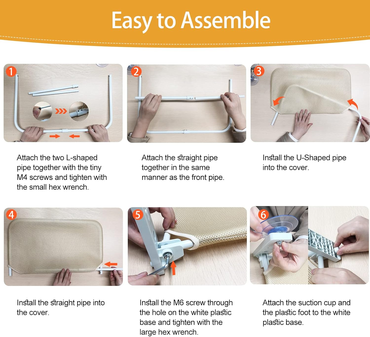 Foldable Cat Window Perch, Cordless Cat Windows Hammock with 4 Strong Suction Cups, Window Cats Beds for Indoor Inside, Large Cats Seat Windowsill Safety with Sturdy Metal Frame Soft Cover image number 6