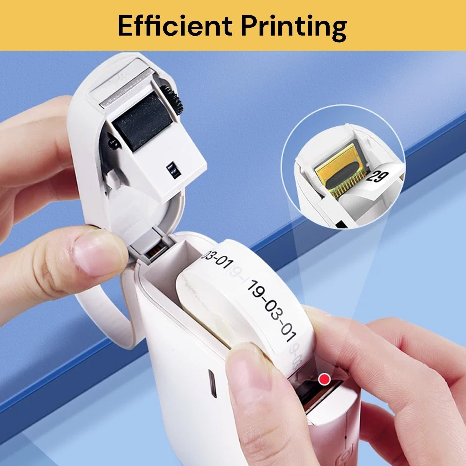 EZONEDEAL Label Maker, Bluetooth Portable Label Printer, Easy to Use for Office, Home, Business, Wireless Mini Label Makers with Multiple Templates for Organizing, Label Printer image number 6