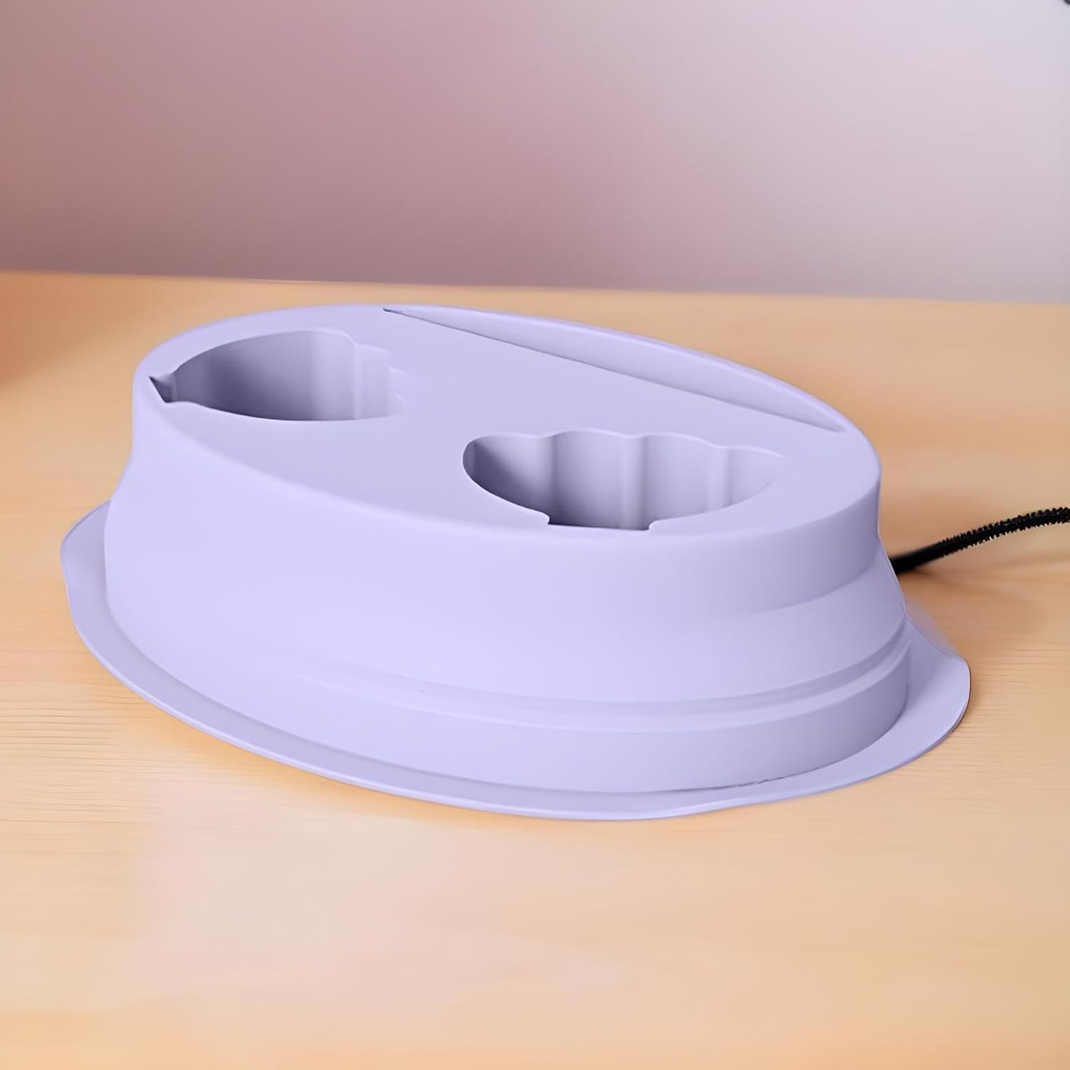 Nail Soaking Bowl, Remover Soak off Tray, Professional Quality, Non Slip Flexible Material, Compact Medium Size, Excellent for Salon, Home Use, Travel Manicure and Pedicure Care