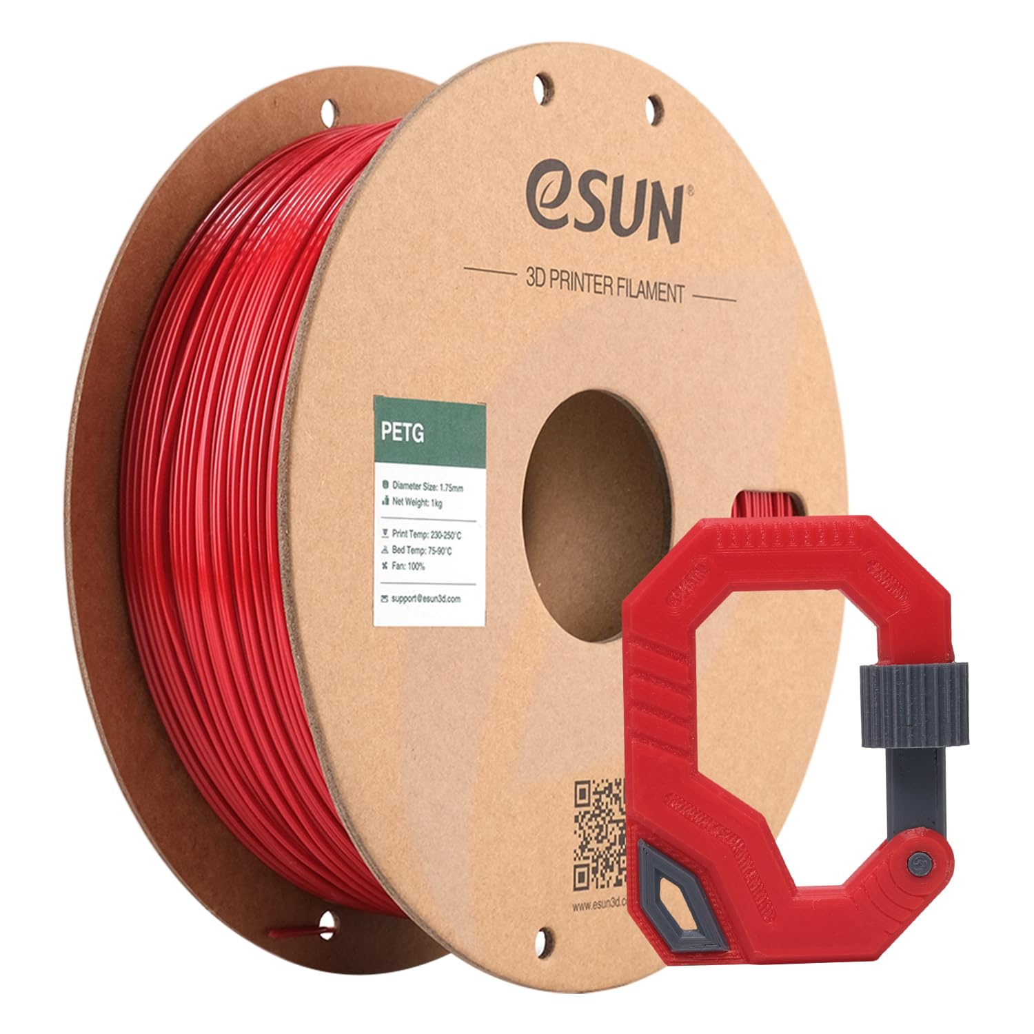 Esun PETG Filament 1.75Mm, 3D Printer Filament PETG, Dimensional Accuracy +/- 0.05Mm, 1KG Spool (2.2 LBS) 3D Printing Filament for 3D Printers,Solid White