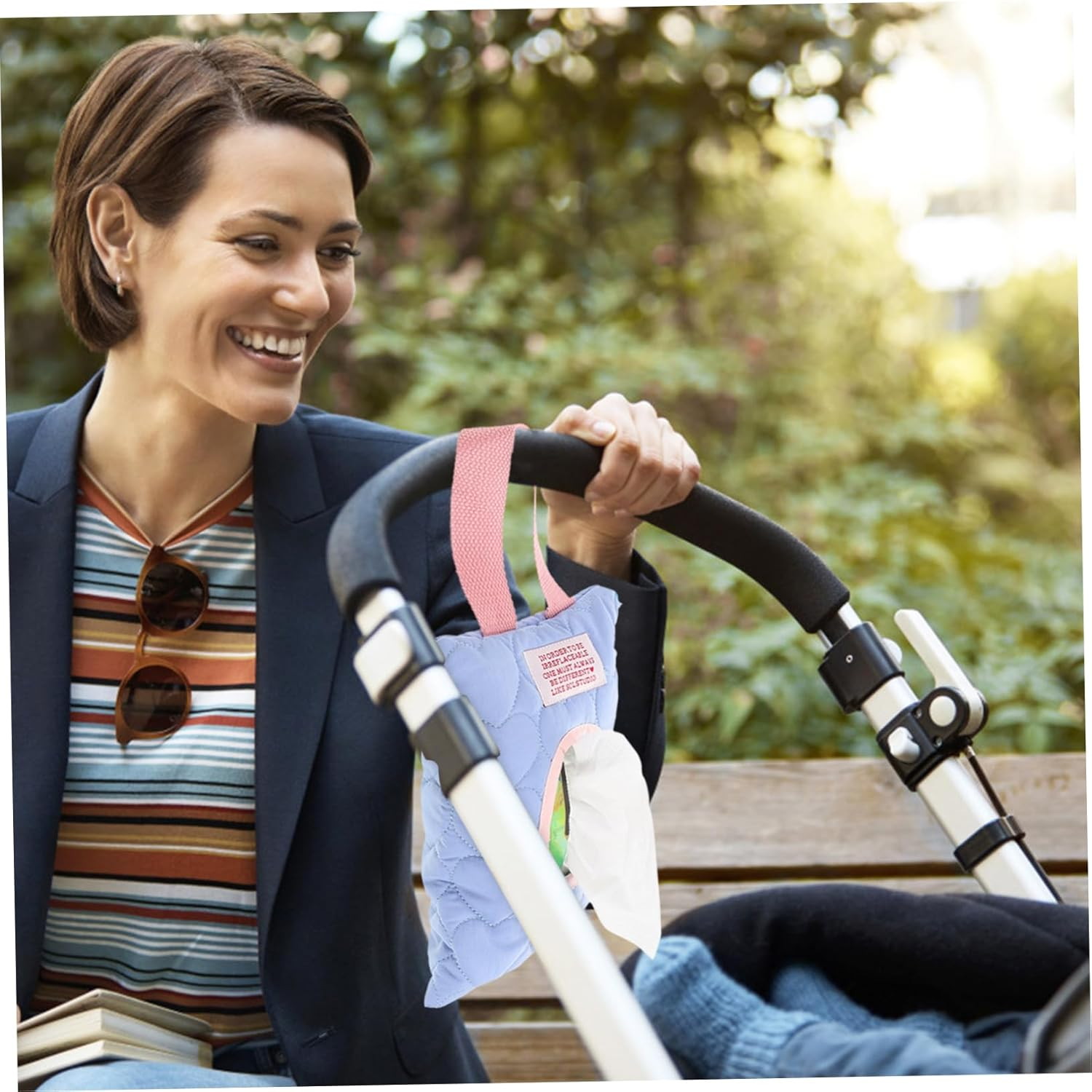 UPKOCH Wet Tissue Box Refillable Wipes Dispenser Hand Wipes Holder Travel Stroller Organizer Soft Tear-Resistant Material image number 6