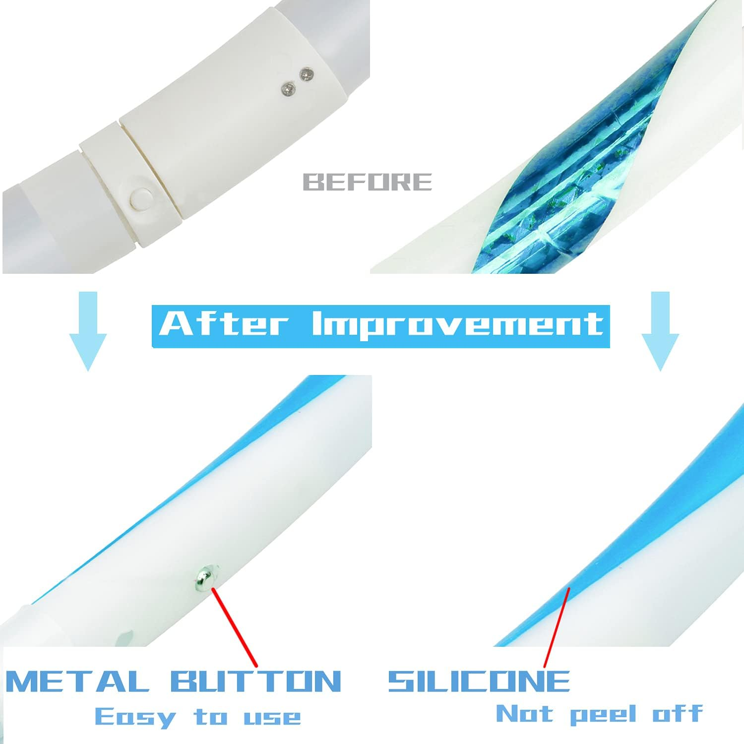 LED Hula Hoop for Adults Children from 6 Years 10 Colours Strobing Change Fitness Dance Exercise Weight Loss Glow Brightening Multiple