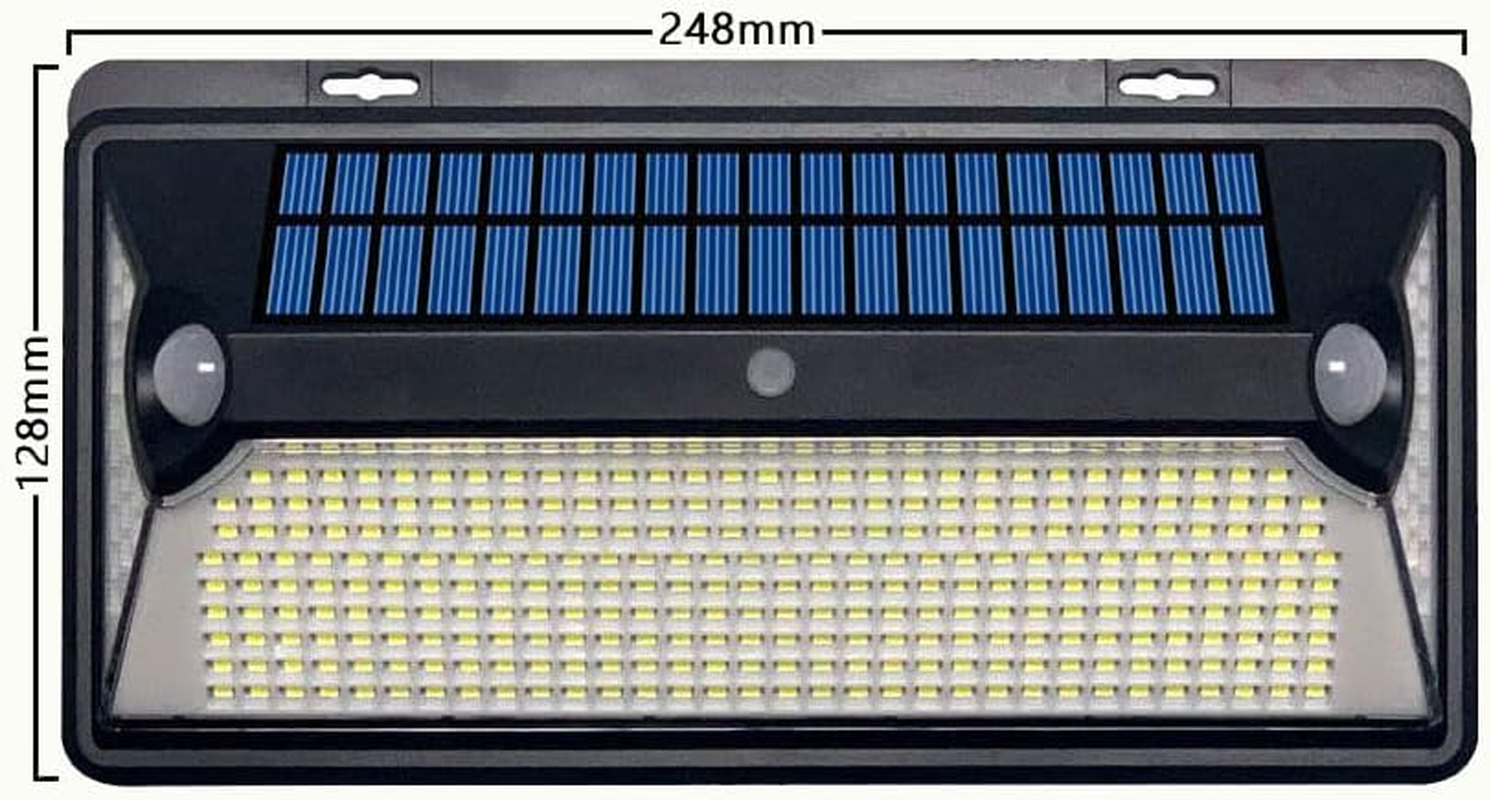 GHOST MONKEY Solar Lights Outdoor, 360 LED Super Bright Motion Sensor Wall Light with 360&deg;Wide Angle, Dual Sensors, 3 Modes, IP65 Waterproof Security Light for Patio Garden Garage Porch (2-Pack) image number 6