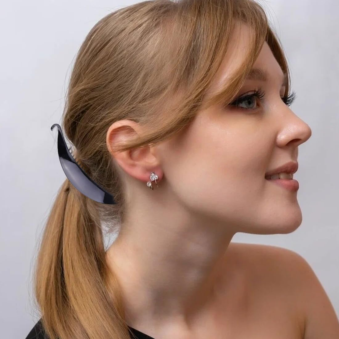 Set of 3 Banana Hair Clips Clincher Banana Clips for Thick Hair - round Hair Clips as Non-Slip Ponytail Holder - Ideal for Women and Girls as Hair Styling Accessories image number 3