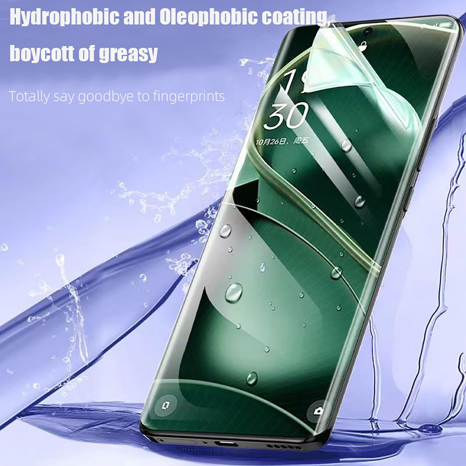 [Pack of 2] Hydrogel Screen Protector for OPPO Find X3 Neo 5G (6.55 Inch), Transparent Soft TPU Protective Film (No Tempered Glass) [HD Transparent] [High Sensitivity] image number 5