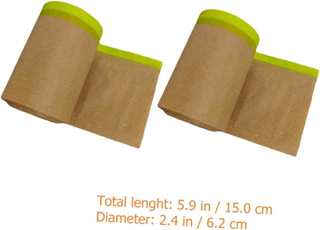 TEHAUX 2 Rolls Green Kraft Craft Paper Roll Masking Paper for Painting Upholstery Shelter Protection 15X11M Floor Furniture Decoration Covering image number 6
