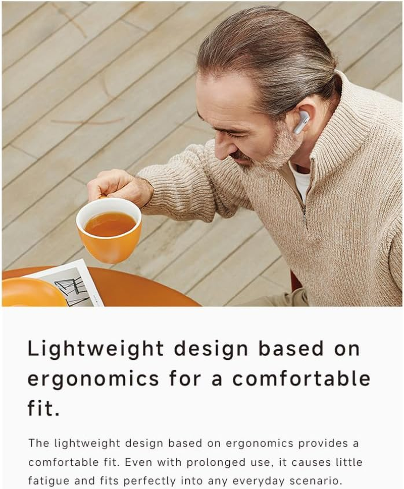 Slub Wireless Headphones Bluetooth 5.4 In-Ear Design, Auto Pairing, ANC+ENC Noise Cancelling, Hifi Sound Quality Parents and Elderly Relatives. (Black) image number 4