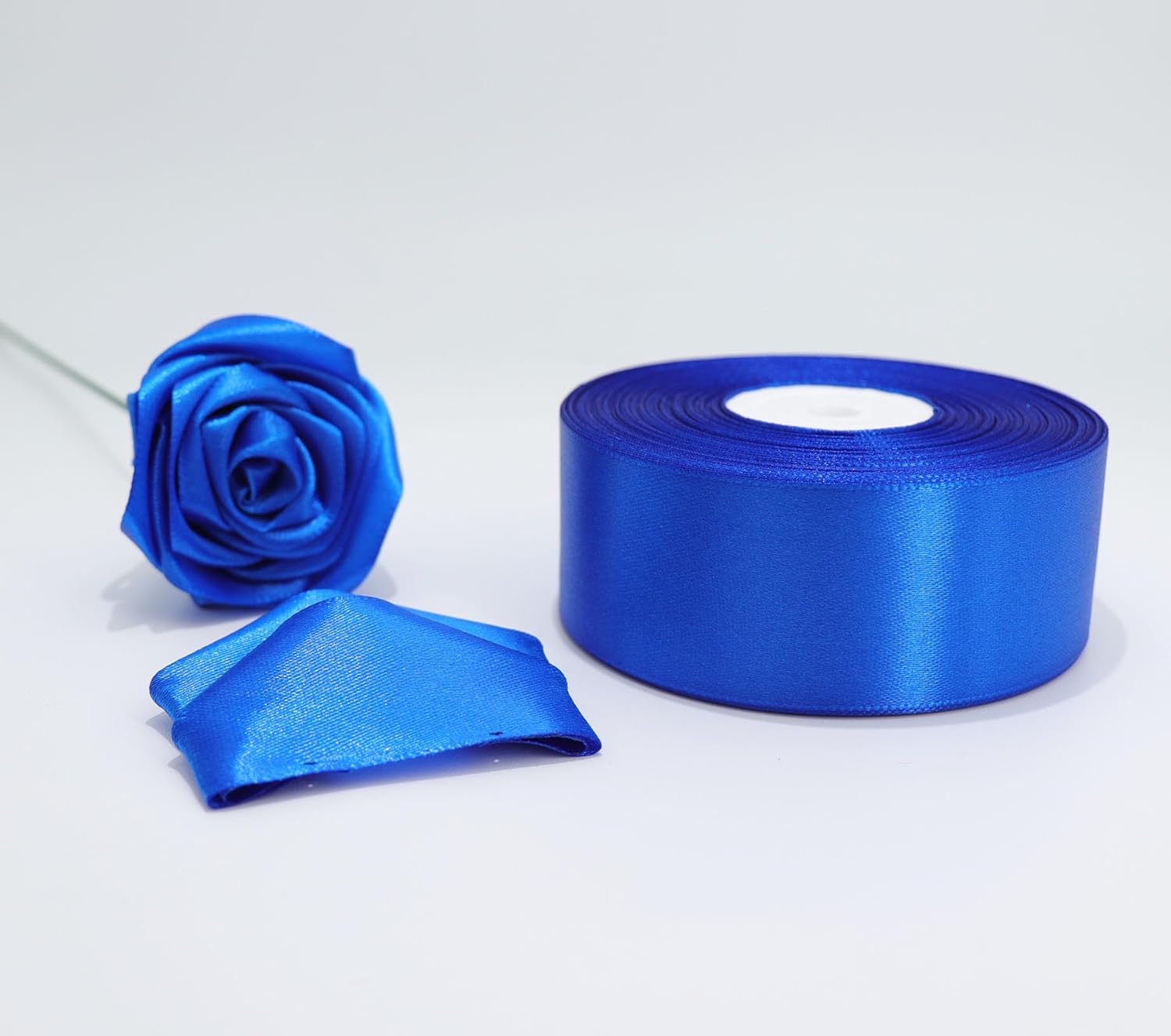 Royal Blue Ribbon 1-1/2 Inch Satin Ribbon Single Face Fabric Ribbon for Gift Wrapping, Roses Making, Bows, Flower Bouquet, Handmade Crafts, Birthday Wedding Party Decoration 30 Yards - Light Purple image number 7