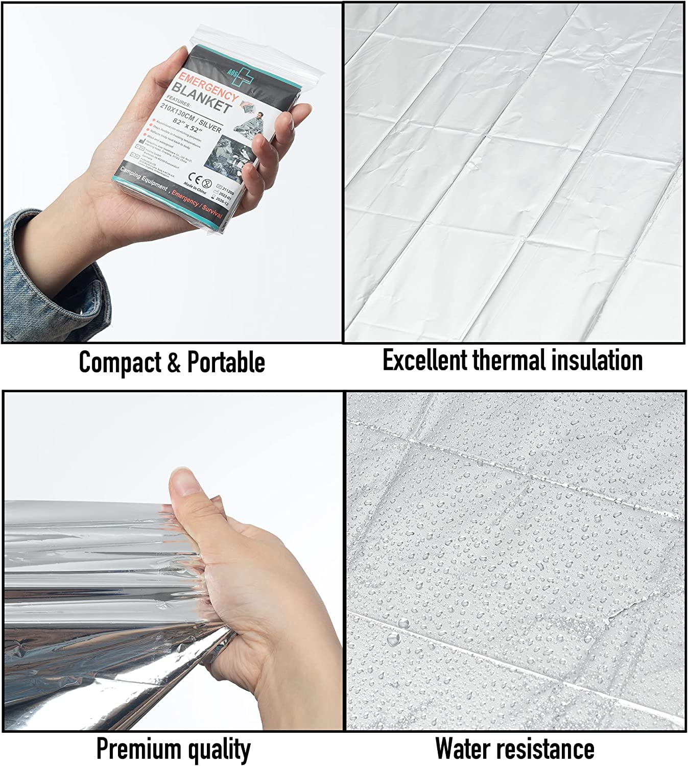 General Medi Emergency Blanket (12-Pack),Emergency Foil Blanket- Perfect for Outdoors, Hiking, Survival, Marathons or First Aid image number 1