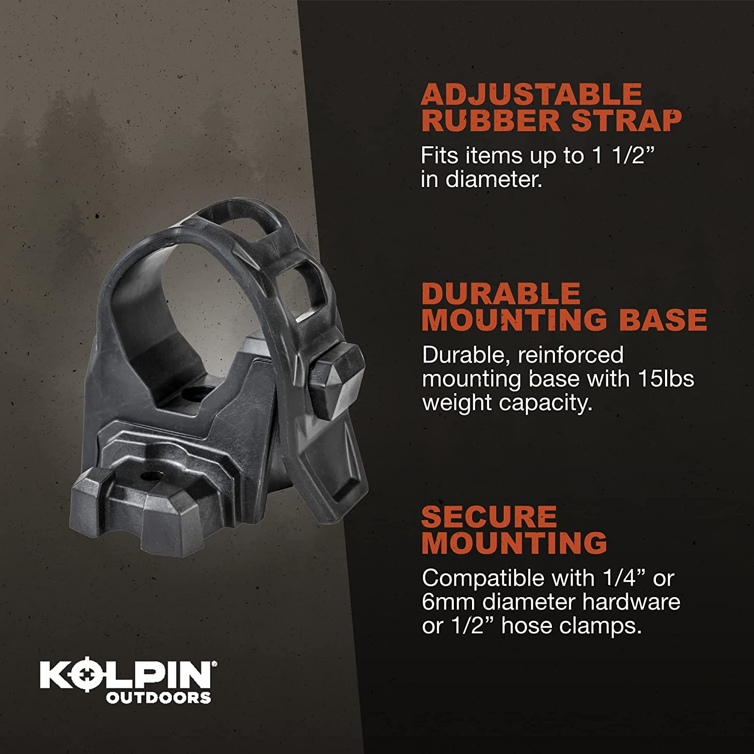 Kolpin 21570 Black 1.5" Rhino Grip, 2 Count (Pack of 1) image number 5