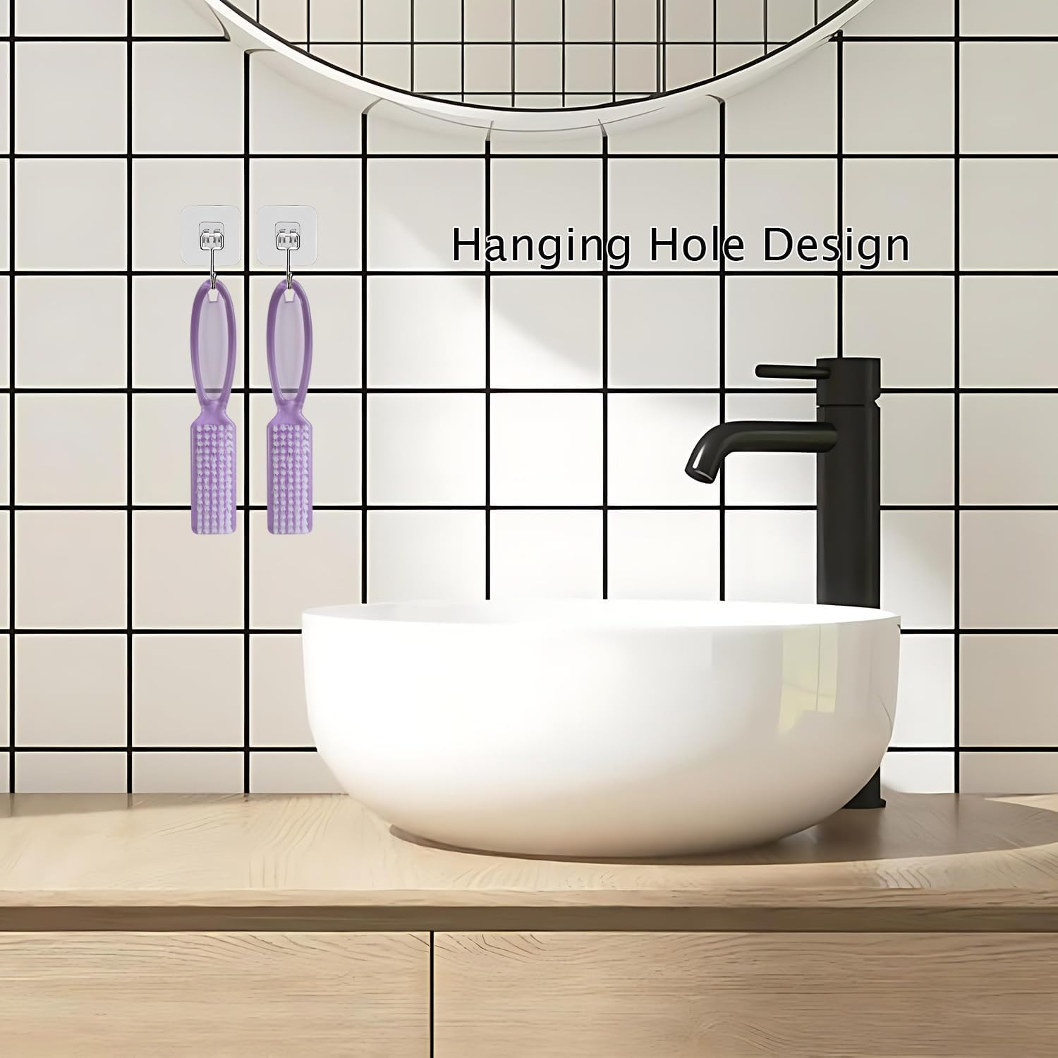 Yebeauty Nail Brush Fingernail Cleaner, 4 Pcs Hand Scrub Cleaning Brush Plastic Hand Finger Toes Scrubbing Brush, Pedicure Nail Scrubber