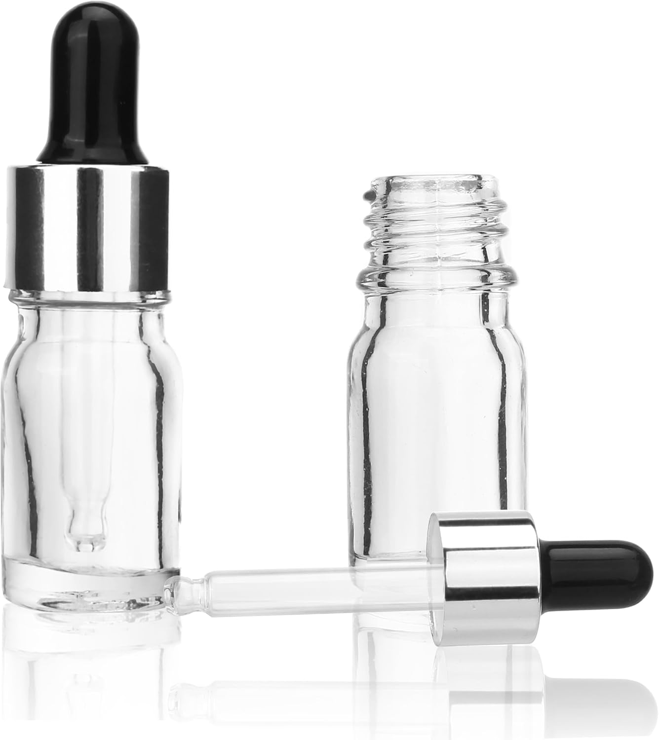 COSIDEA 20 Pcs Empty 5Ml 0.17Oz Small Amber Dropper Bottles Brown Glass Droppers for Essential Oil Liquids Travel Bottles for Toiletries