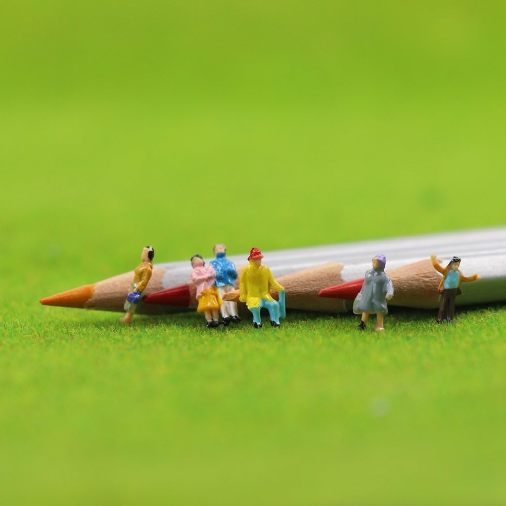 P150W 100Pcs 1:150 Painted Figures N Scale Standing People Assorted Poses Model Trains image number 6