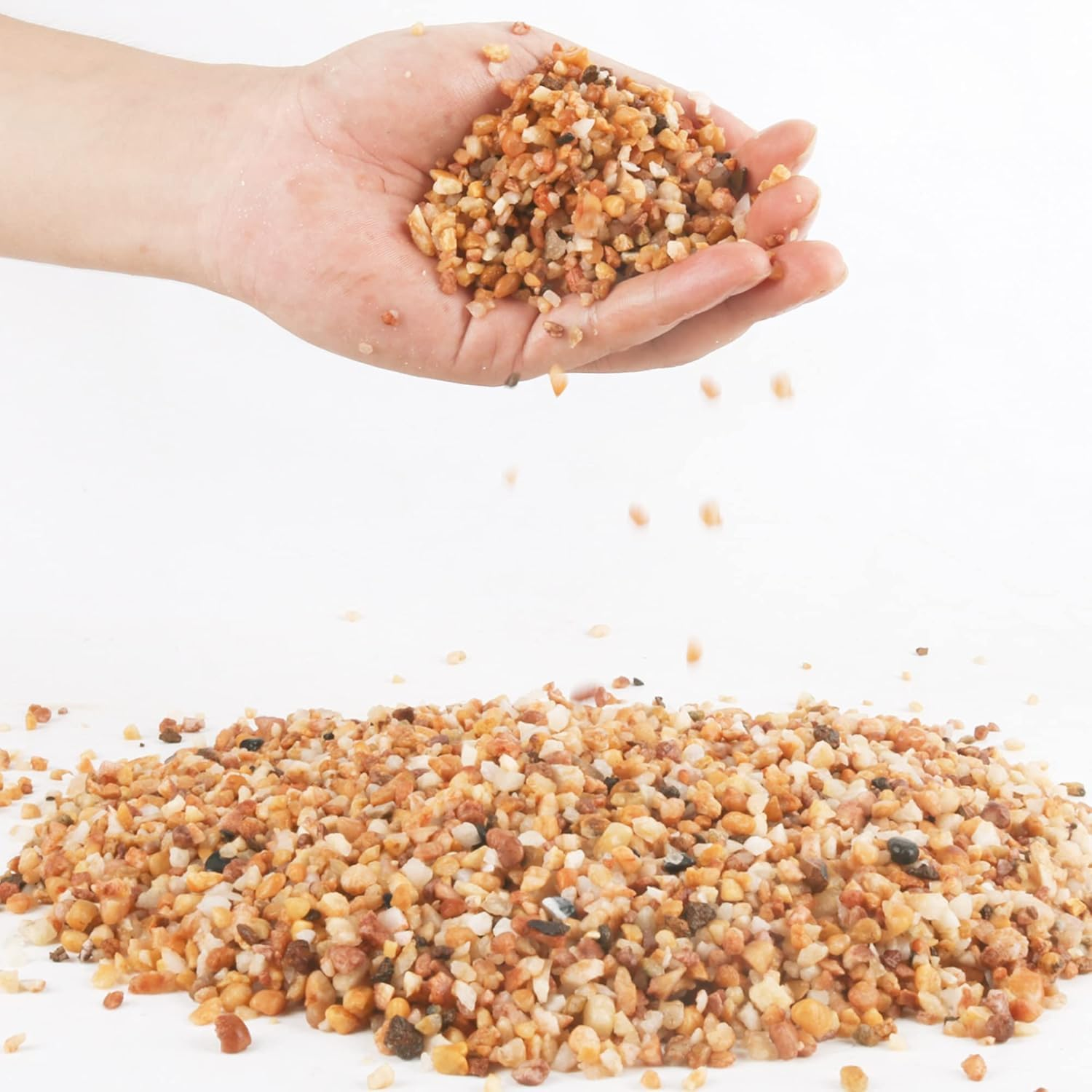 Cactus Pea Gravel Rocks,4-6Mm Pebbles for Indoor Plants, Natural Succulent Rock and River Rocks Decorative for Aquariums, Vases, Terrarium, Outdoor Gardening, Top Dressing for Potted Plants