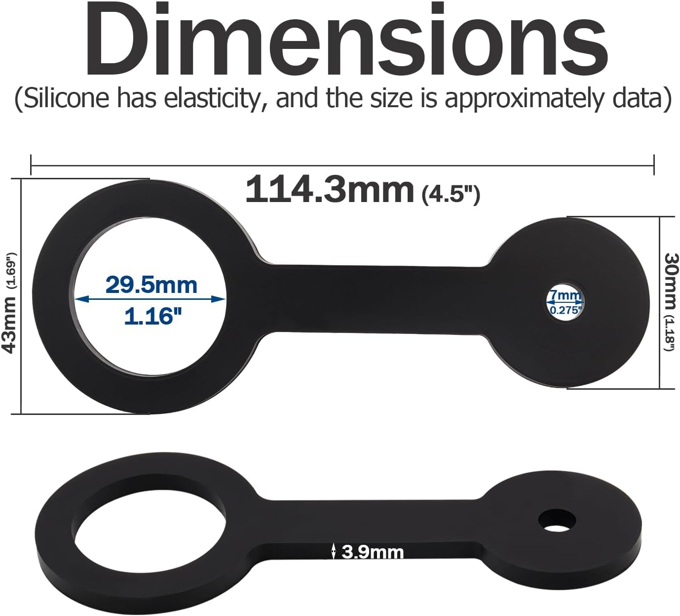 Bestgle 5 Pcs RV Shower Door Travel Latch Strap, 4.5" Silicone RV Camper Bathroom Door Security Lock Straps RV Shower Door Buckle Fit Shower Doors of Camper Travel Trailer Motorhome Third Wheel image number 6