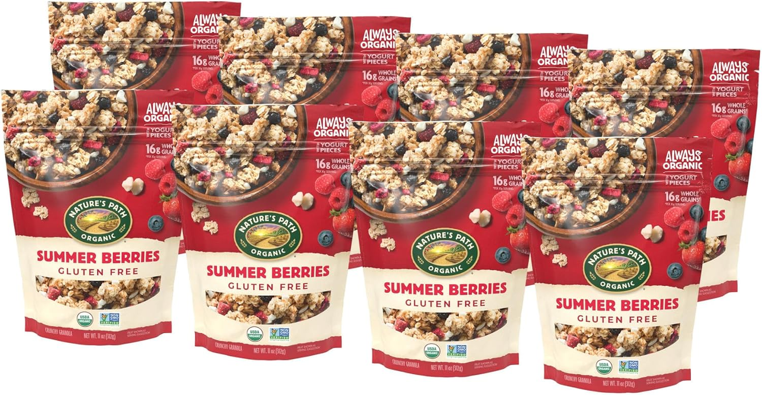 Nature'S Path Organic Gluten-Free Granola Cereal, 11 Ounce, Summer Berries, (Pack of 8) image number 4