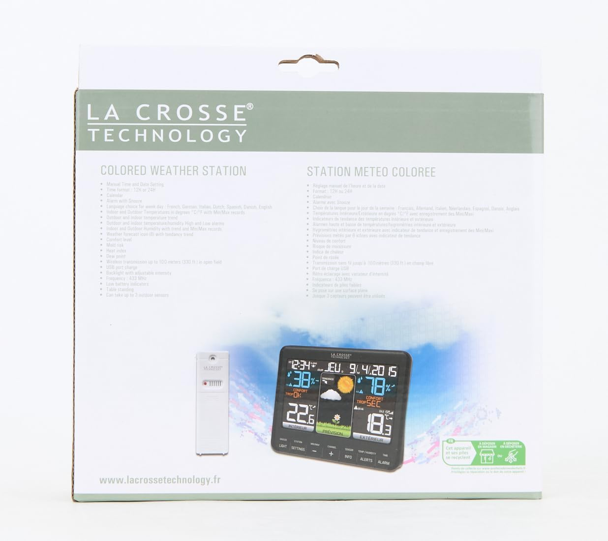 La Crosse Technology WS6825 Weather Station Black image number 6