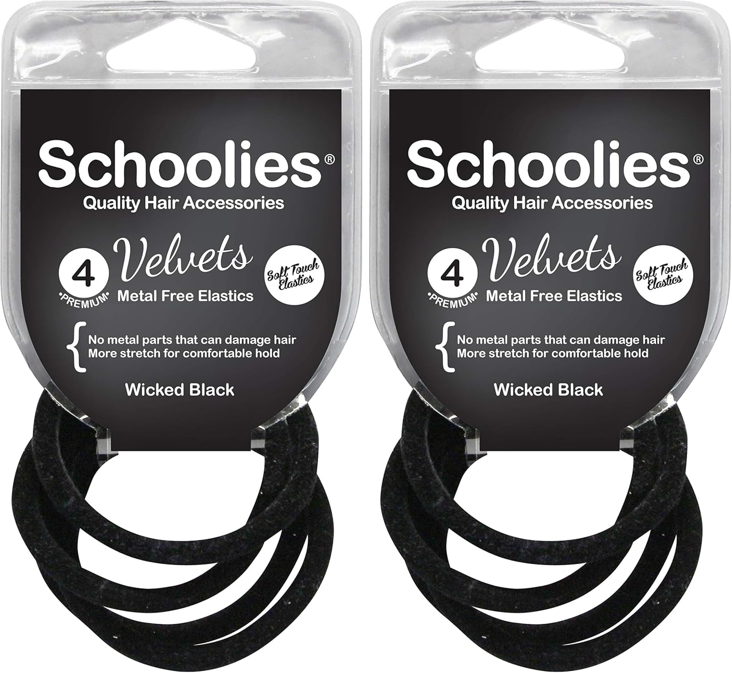 Schoolies Hair Accessories Hair Velvets 4 Pieces, Mad Maroon
