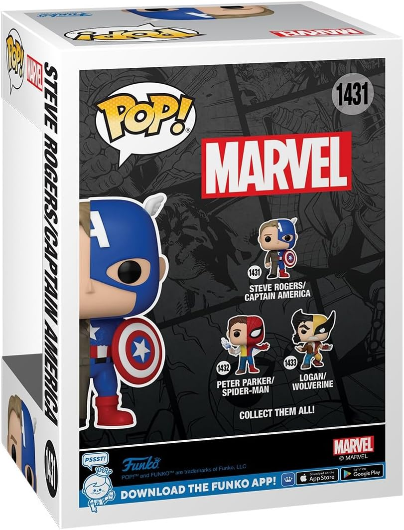 FUNKO POP! Marvel Comics: Split - Captain America / Steve Rogers image number 5