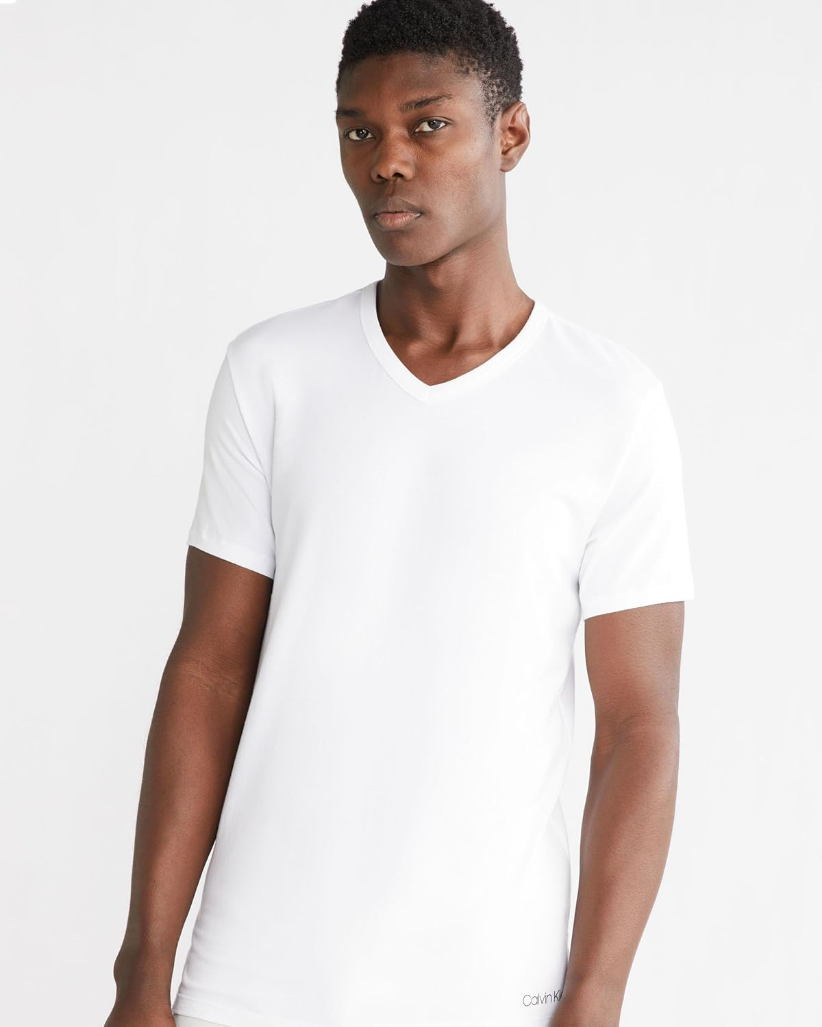 Calvin Klein Men'S Classic Cotton V Neck T-Shirt 3 Pack image number 4