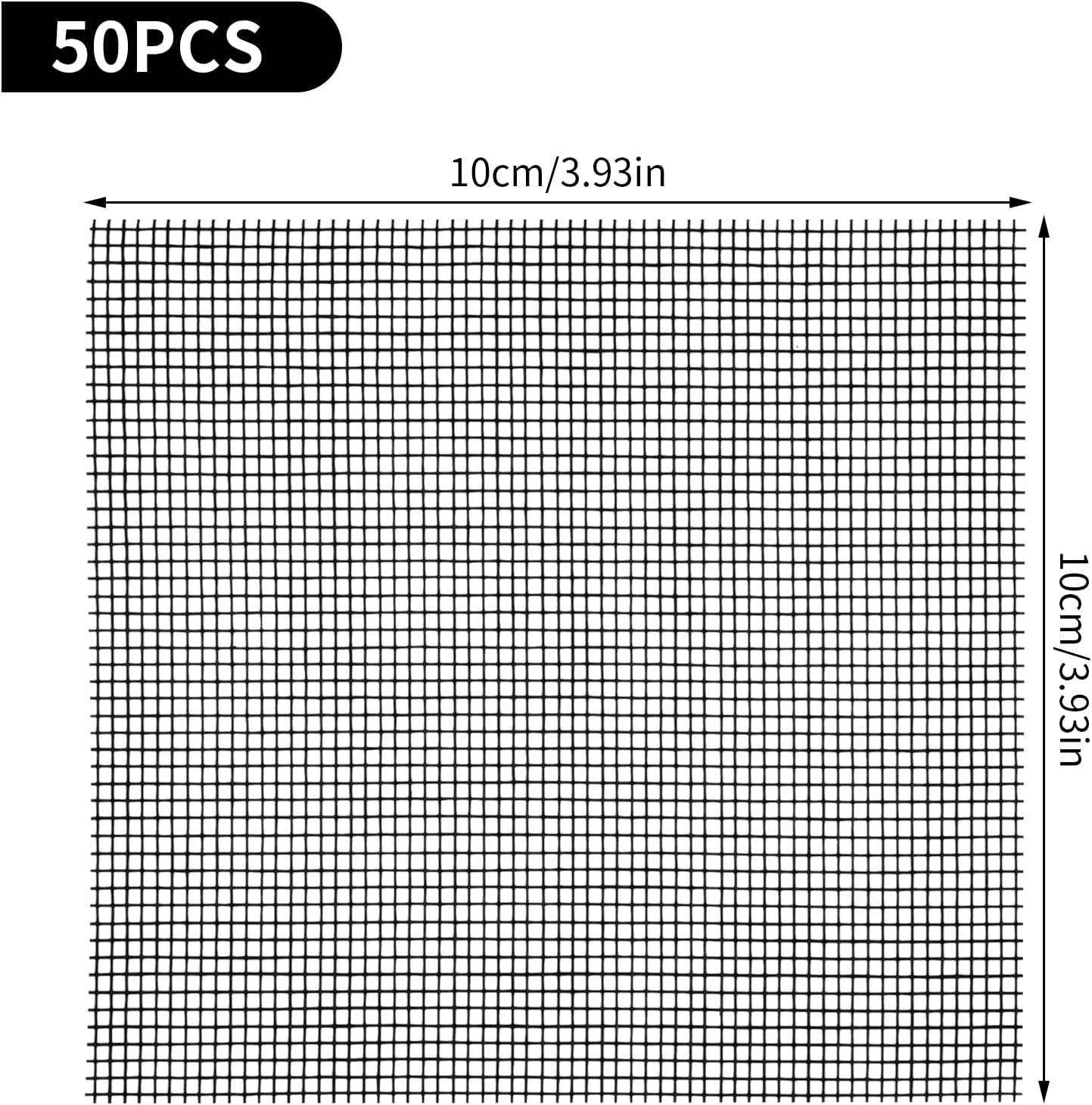 50Pcs Plastic Bonsai Cover Nets, Flower Pot Mesh Pad, Bonsai Grid, Garden Drainage Mesh, for Flower Pot or Plant Pot Saucer (10 X 10 Cm) image number 4