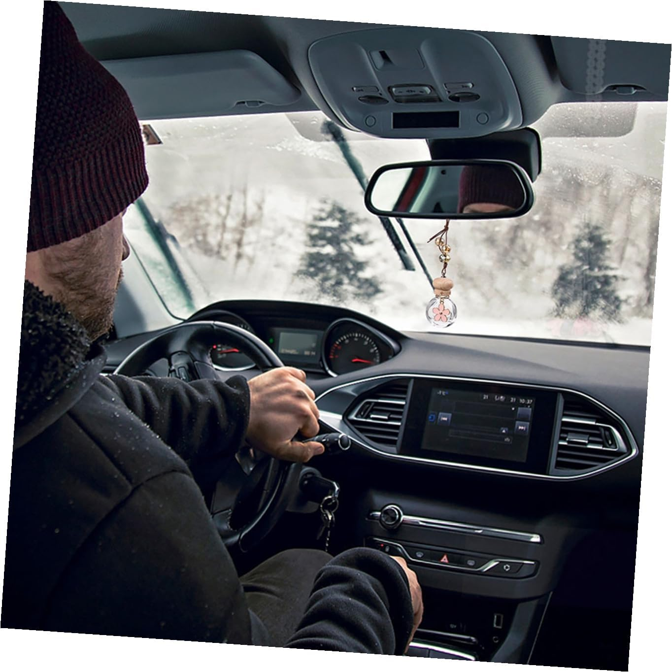 STOBAZA 4Pcs Hanging Perfume Bottles Car Scent Air Freshener Empty Bottles for Car Decor image number 3