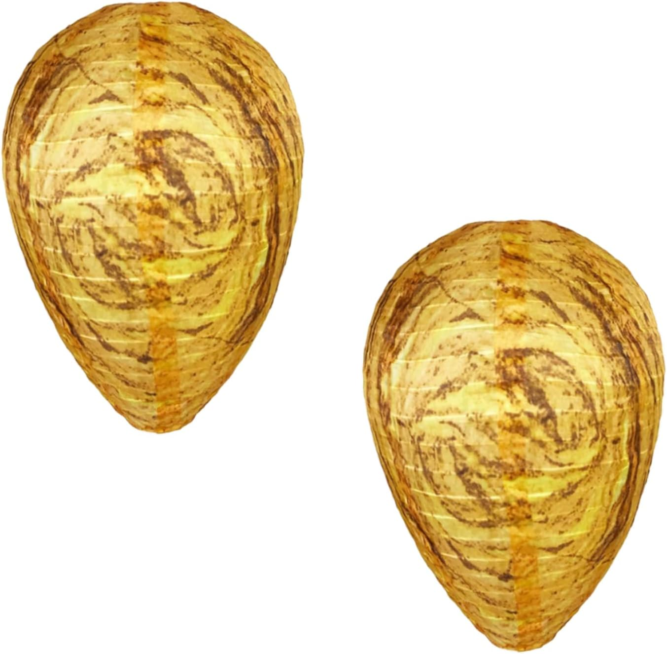 2PCS Wasp Nest Decoy 22X28Cm Realistic Fake Bee Hive Outdoor Waterproof Hanging Wasp Trap for Repelling Wasps Suitable for Home Garden Courtyard Terrace Protection image number 1