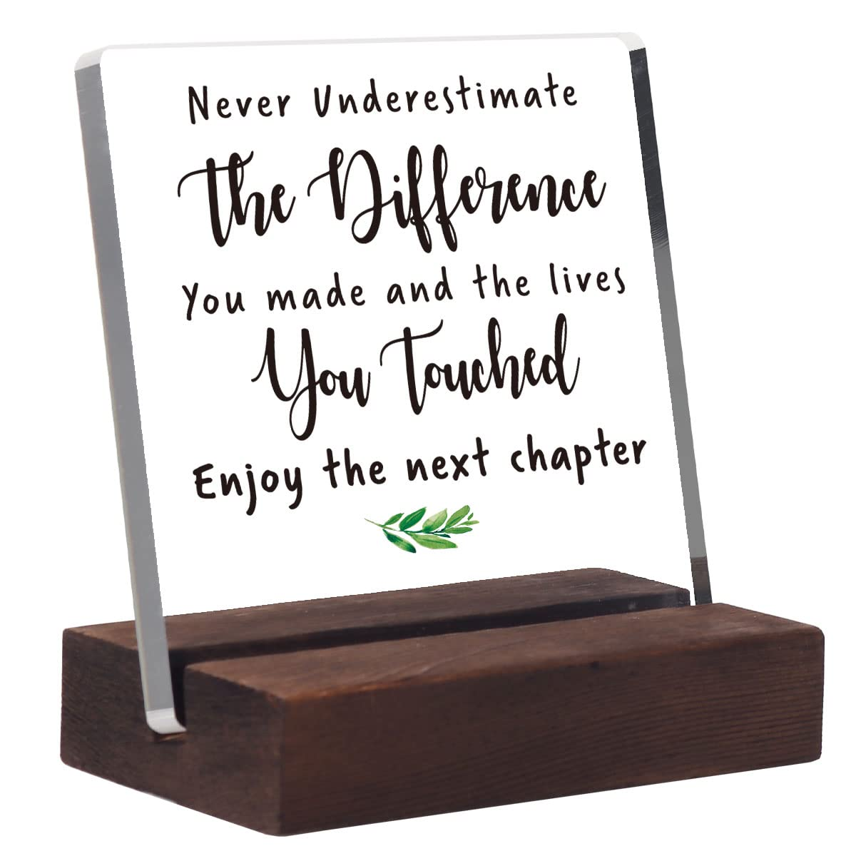 Durable Office Gifts for Women Men Coworker &ndash; Long-Lasting Farewell Retirement and New Job Gifts &ndash; Strong Acrylic Desk Sign for Boss Leader Colleague Friends Principal Teacher Appreciation image number 6