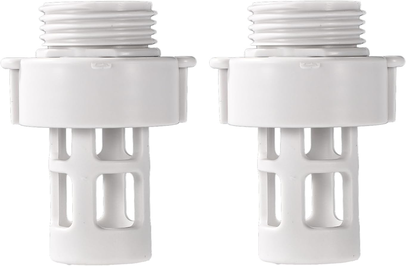 2Pcs 10184 Garden Hose Drain Plug Connectors, Pool Hose Adapter Replacement Fitting for Intex round Metal Frame Swimming Pools, White image number 6
