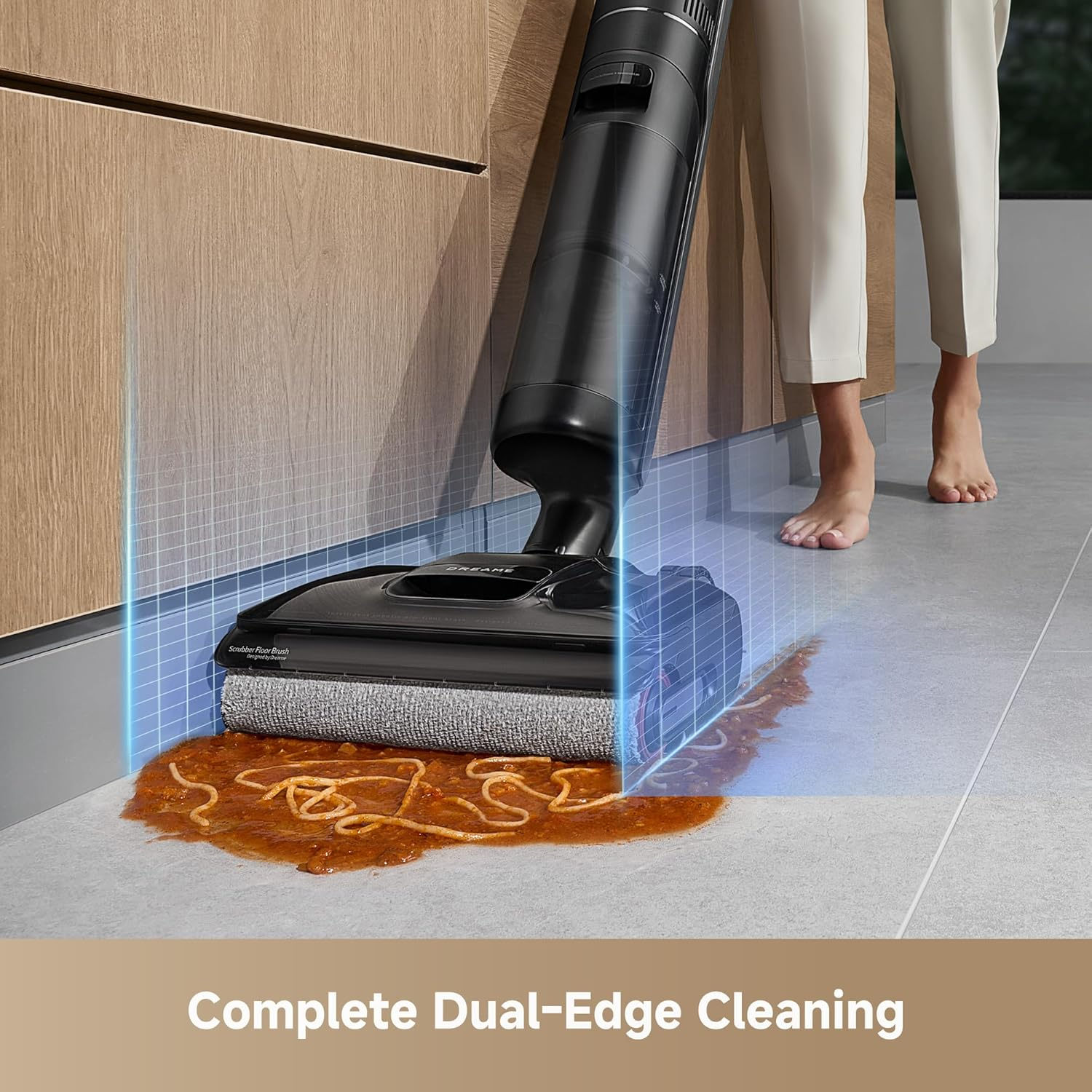 Dreame H12 Pro Flexreach Cordless Wet Dry Vacuum Cleaner,180&deg;Lie Flat,90&deg;C Brush Care Self-Cleaning, Edge to Edge Cleaning, Smart Messes Detection, 50Min Long Runtime,For Hard Floors - H12 Dual Flexreach image number 4