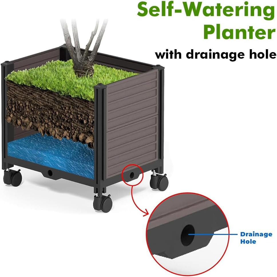 1 Pack Raised Garden Bed Planter Boxes with Trellis for Climbing Vegetables Plants 40X30X160Cm Sturdy Versatile Easy to Assemble Perfect for Patio Balcony or Garden image number 6