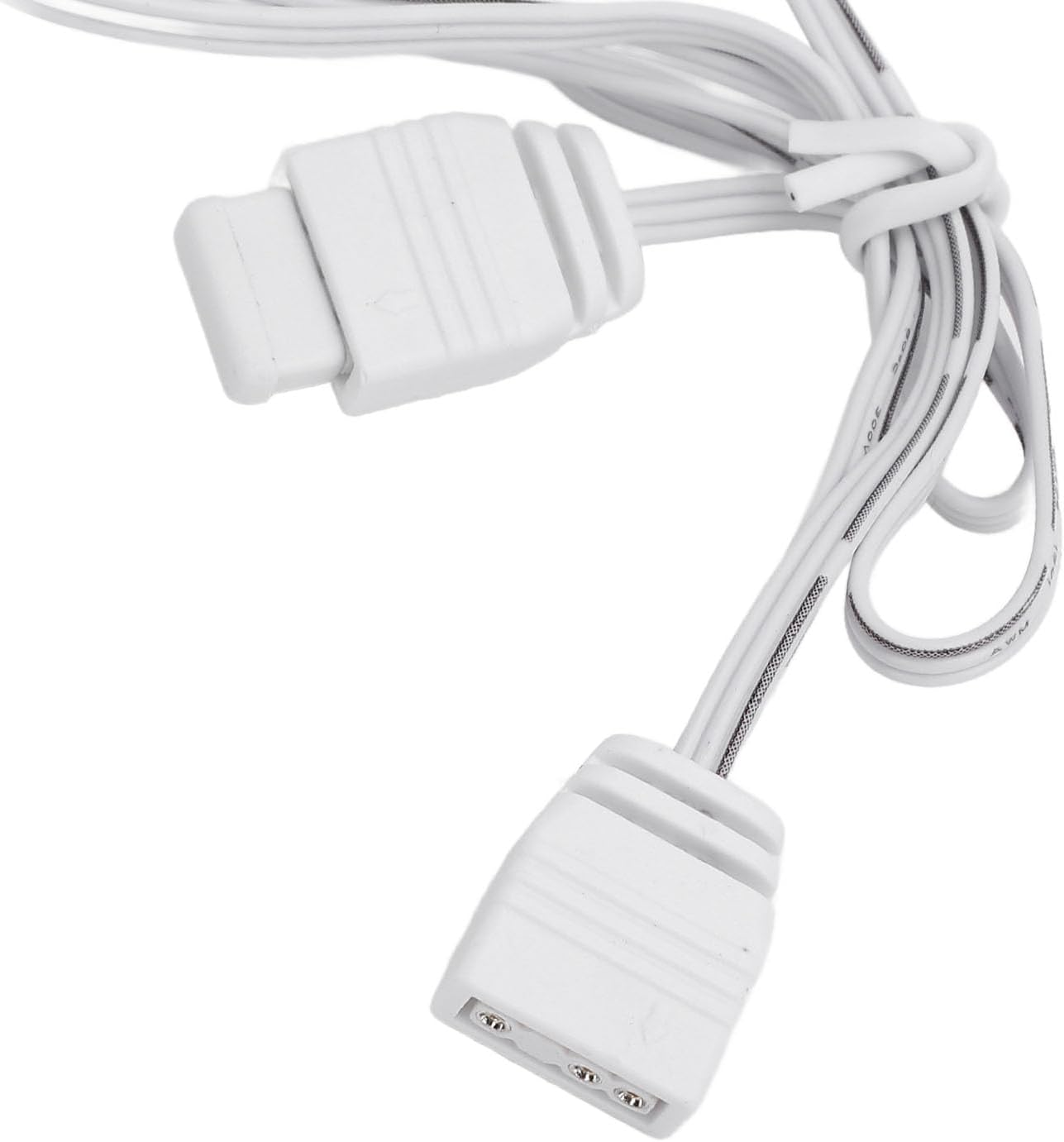 24 Pin to 24 Pin RGB GPU Cable, 205Mm Silicone Graphics Card RGB PSU Cables with 6 Wire Combs, 5V ARGB PC PSU Cables Graphics Card Power Supply Extension for Computer Case (White