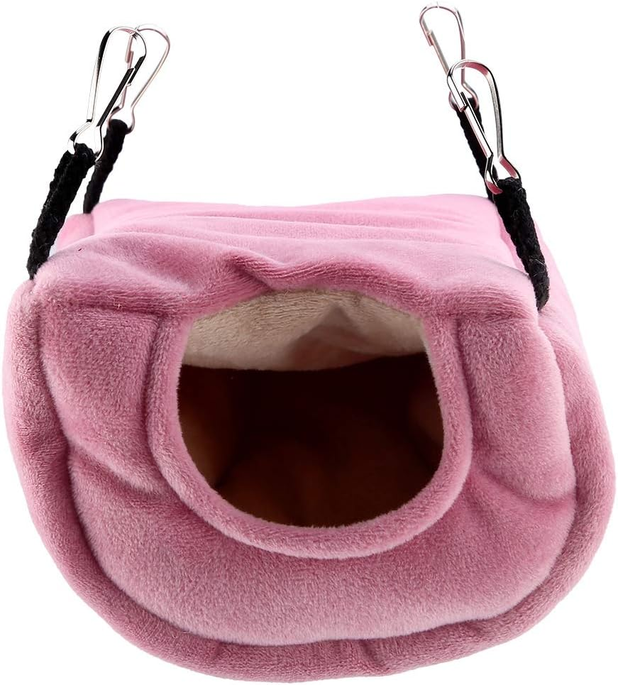 Plush Fluffy Swing Bed for Pet Bird, Parrot Nest, Winter for Parakeet Cockatiel Lovebird for Keepping Your Pet Bird Warm and Comfortable(Small) image number 1