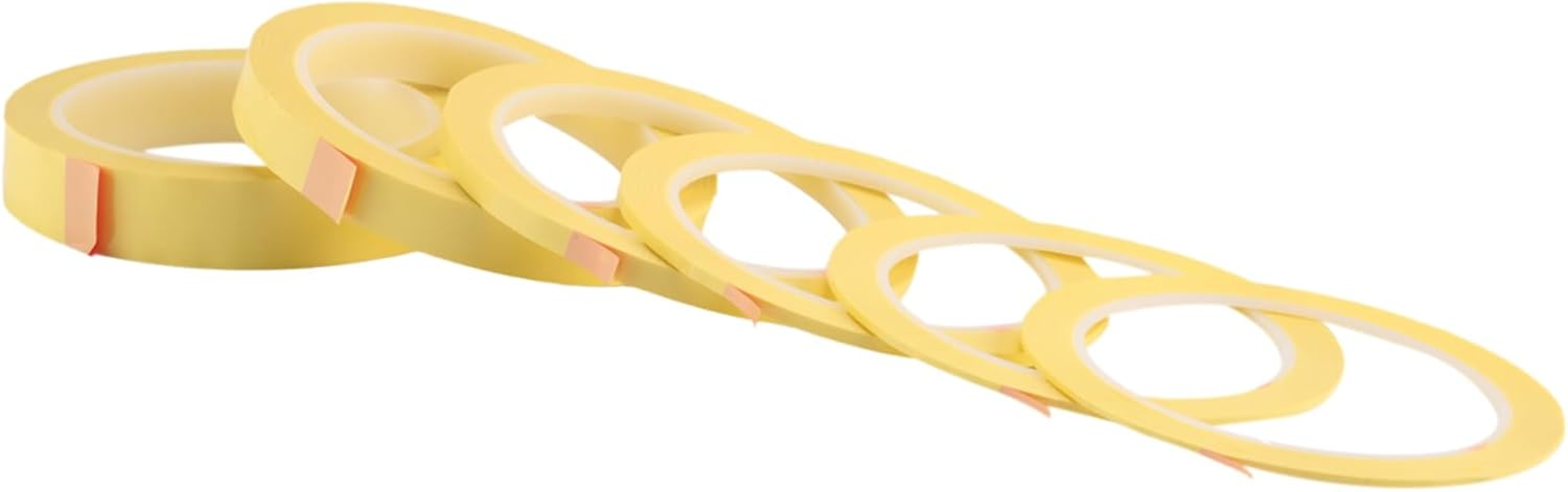 Tuperoymse 6 Rolls Fine Line Tape 1/16,7/10,1/8,1/4,1/2,3/4 Inch X 55Yard, Fineline Masking Tape, Painters Automotive Masking Tape image number 4