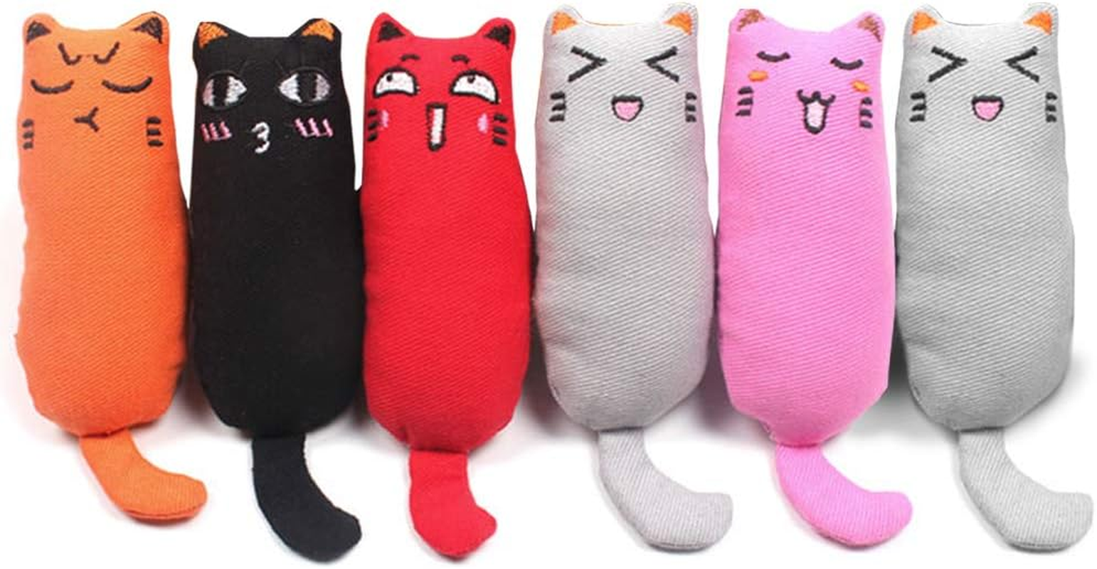 Maxin 6 Pcs Catnip Toys for Indoor Cats Interactive Cat Chew Bite Supplies for Cat Kitty Kitten,Catnip Toy Cat Toys Set Teething Chew Toy image number 4