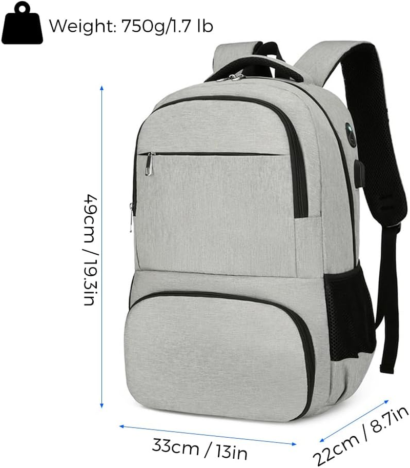 LAPOOH Lunch Backpack, Insulated Cooler Backpack Lunch Box for Men Women, 15.6 Inches Laptop Backpack with USB Port, Water Resistant Leak-Proof Lunch Bag for Work School Picnics Hiking image number 3