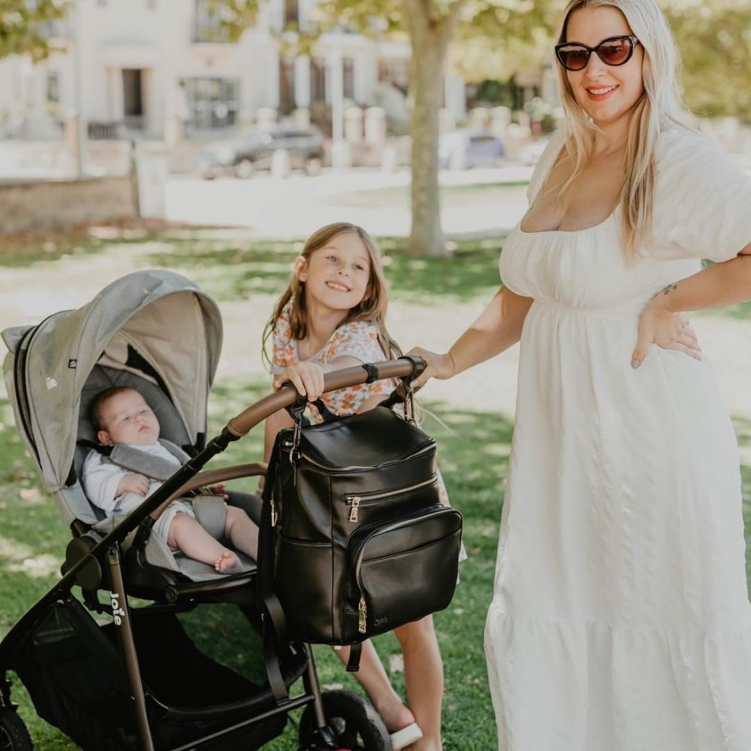 BEN & ELLIE BABY Nappy Bag Backpack, Unisex Diaper Bag for Newborn Parents, Large Capacity with Stroller Straps image number 6