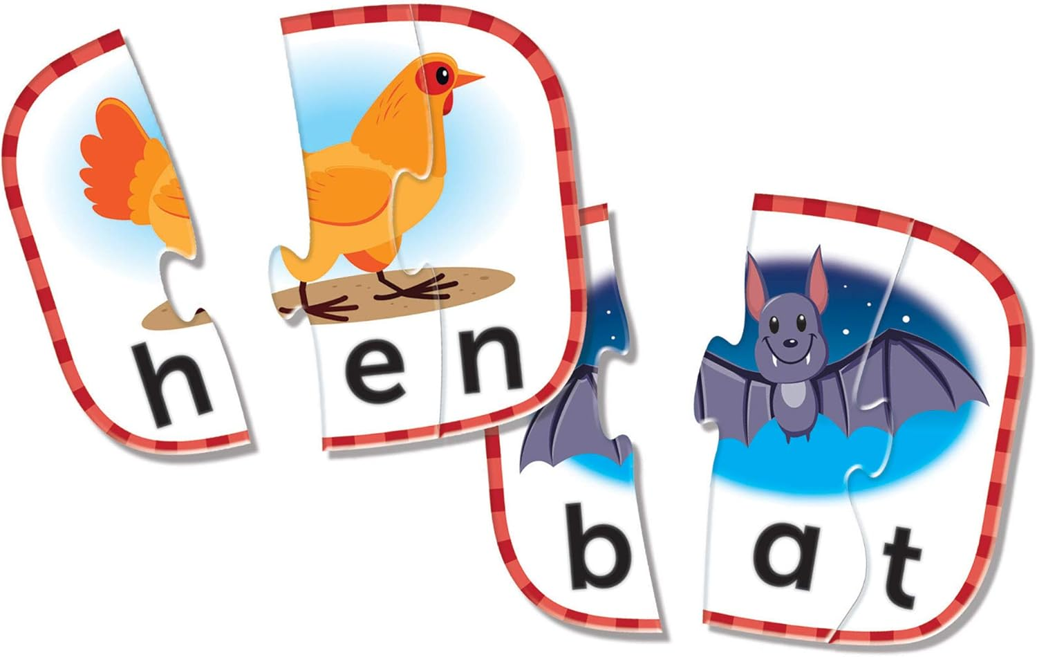 Learning Resources 3-Letter Word Puzzle Cards, Kindergarten Readniness, Self Correcting Puzzles, Ages 4+, Multi image number 3