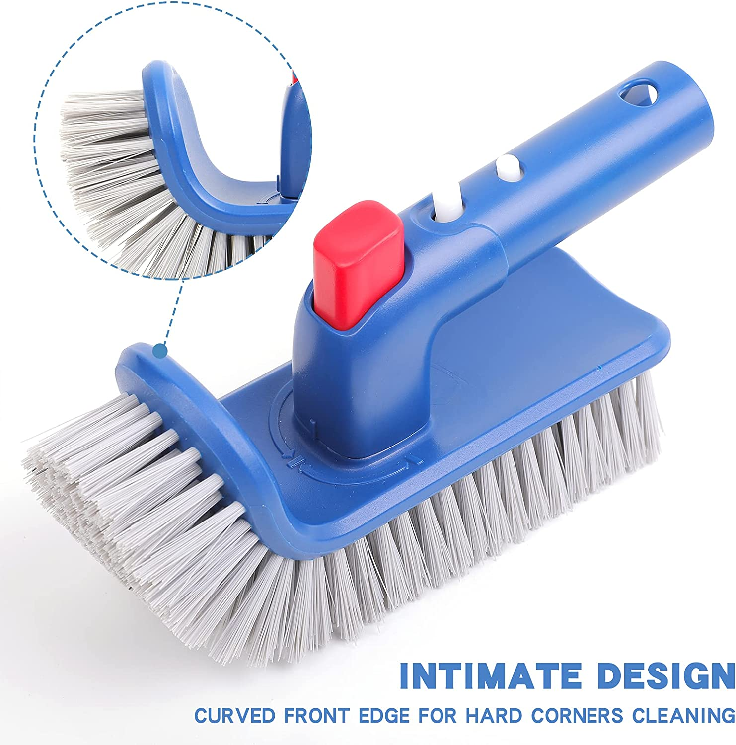 Sepetrel Pool Brush Head for Cleaning Pool Walls,Steps & Corners,Rotatable Hand Scrub Brushes,For Inground/Above Ground Swimming Pool,Spa, Bathroom, Hot Tub, Kitchen image number 1