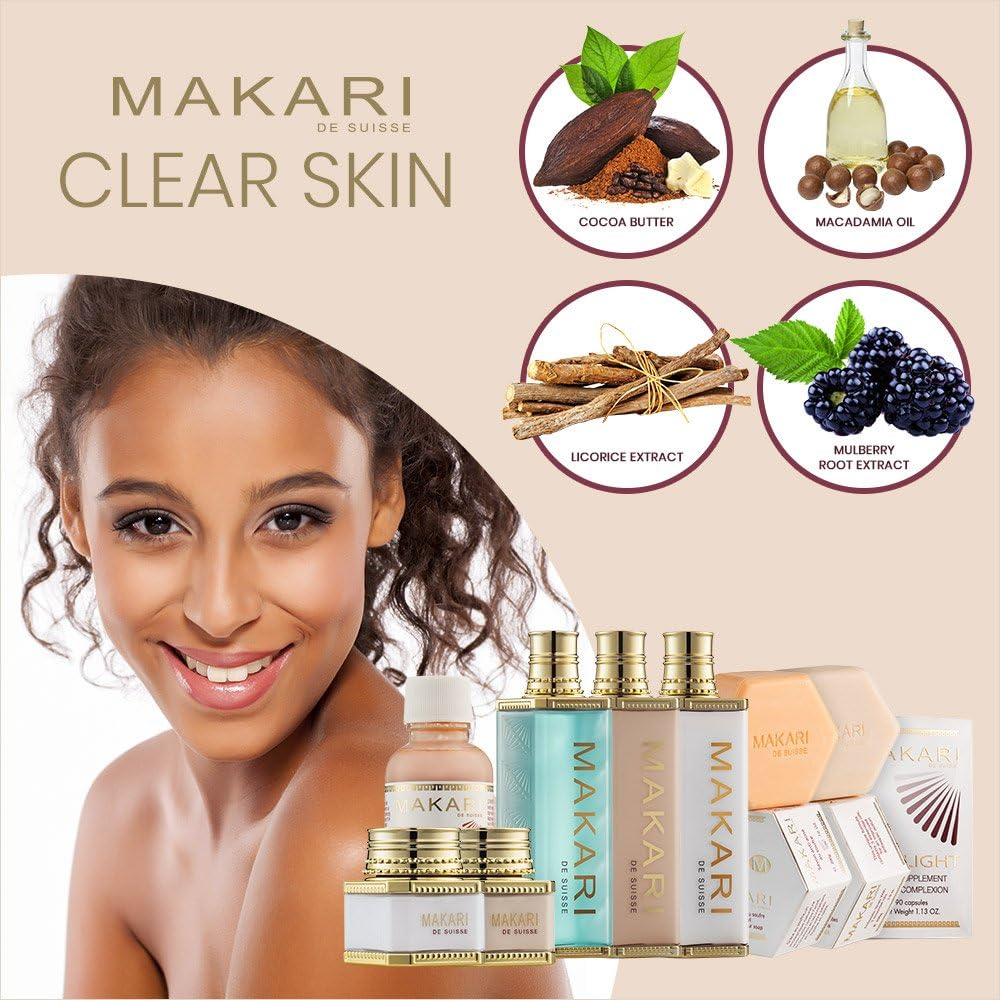 MAKARI Radiant Body Beautifying Milk - Unisex Anti-Aging Body Lotion - Reduces Hyperpigmentation, Stretch Marks, Scars & Blemishes - Skin Lightening & Brightening Formula - Infused with Evening Primrose Oil - Hydrating & Moisturizing - Diminishes Fine Lines & Wrinkles - Suitable for All Skin Types - 4.75 Oz (140Ml) image number 2