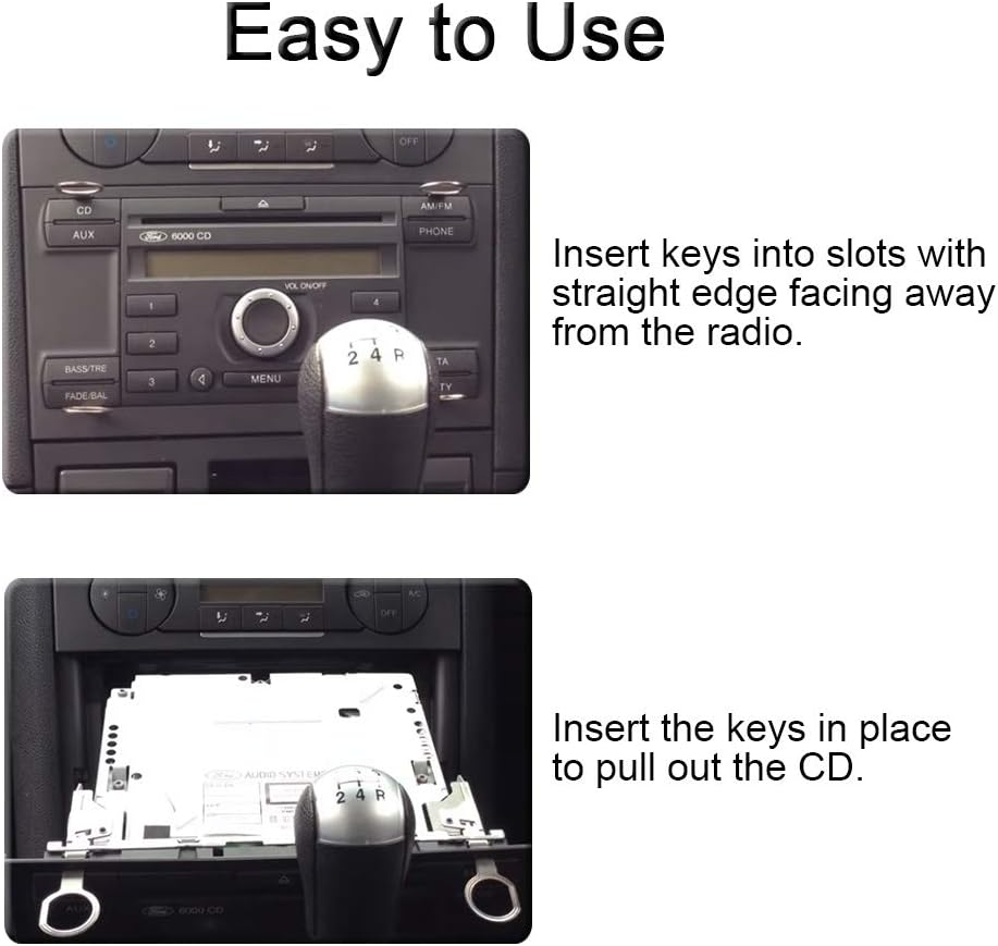 Radio Removal Tool Key Set for Ford, Volkswagen, Audi, and Mercedes, Car CD DVD Host Key Disassembly Tool 4PCS image number 5